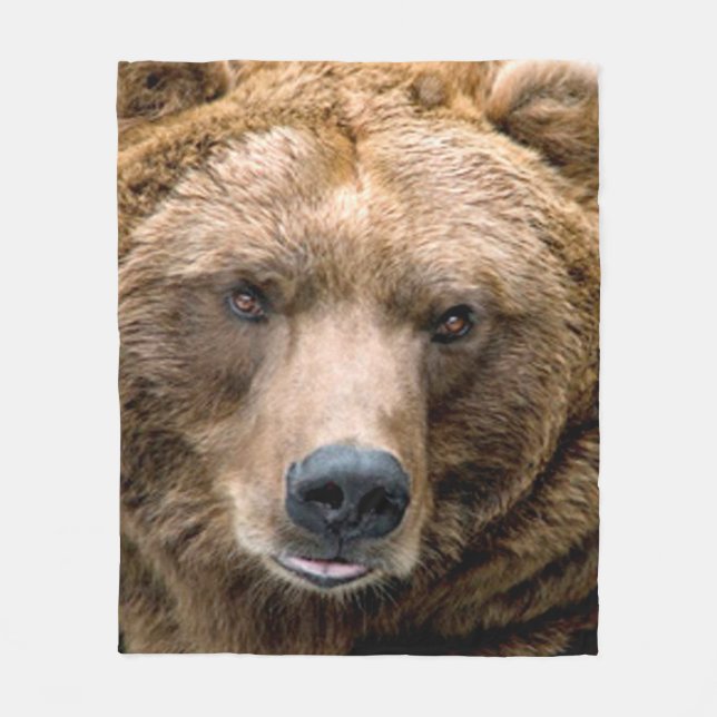 Brown Bear Fleece Blanket (Front)