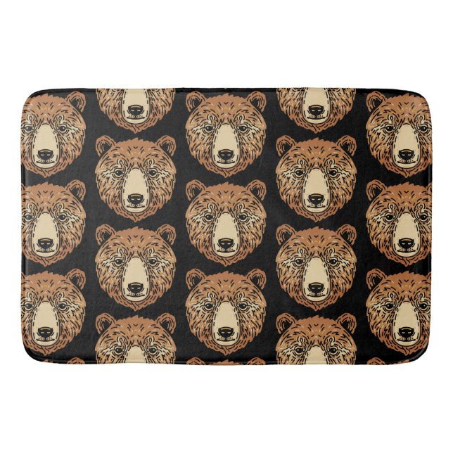 Brown Bear for Autumn Bath Mat (Front)