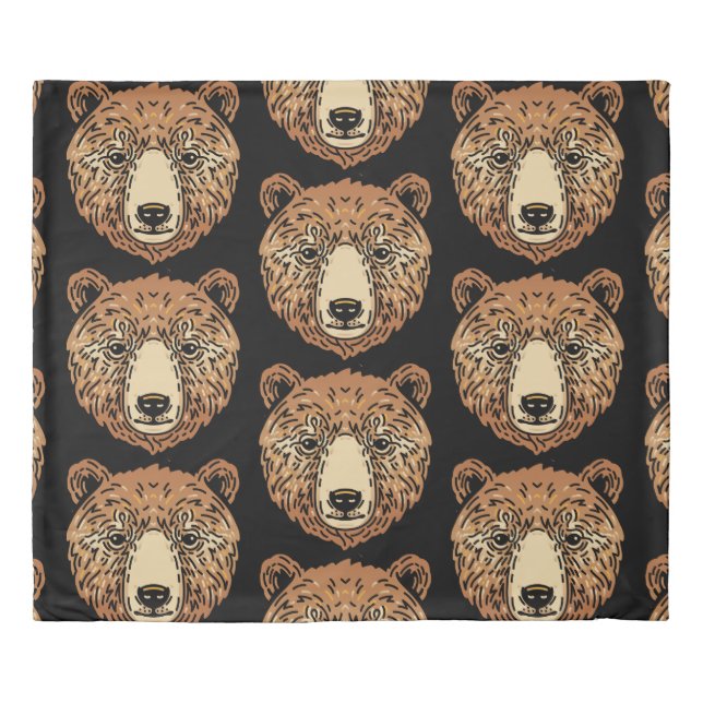 Brown Bear for Autumn Duvet Cover (Front)