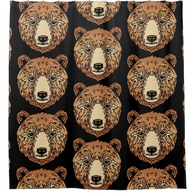 Brown Bear for Autumn Shower Curtain (Front)