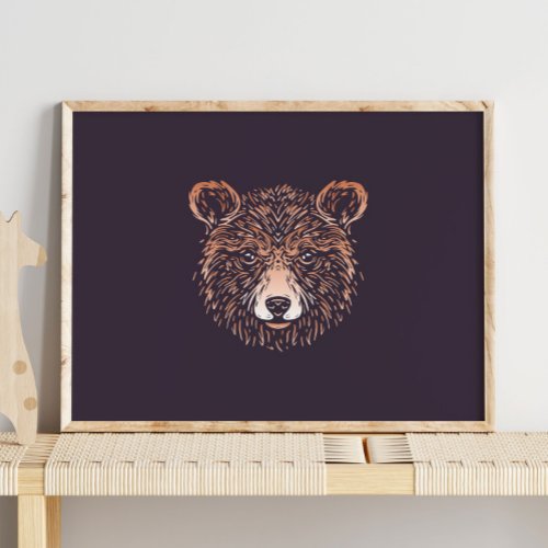 Brown Bear  Forest Animal Wall Print