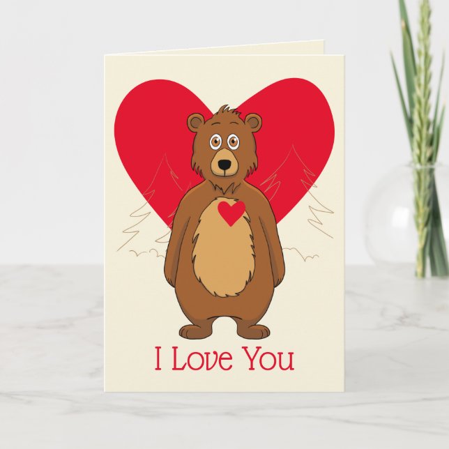 Brown Bear I Love You Card (Front)
