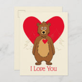 Brown Bear I Love You Postcard (Front/Back)