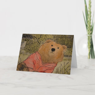 Brown Bear in a Red Sweater Card