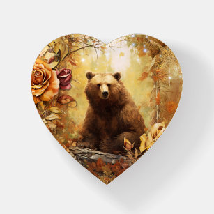 Brown Bear in Autumn Paperweight
