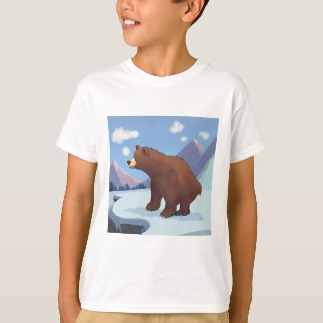 Brown bear in the mountains T-Shirt (Front)