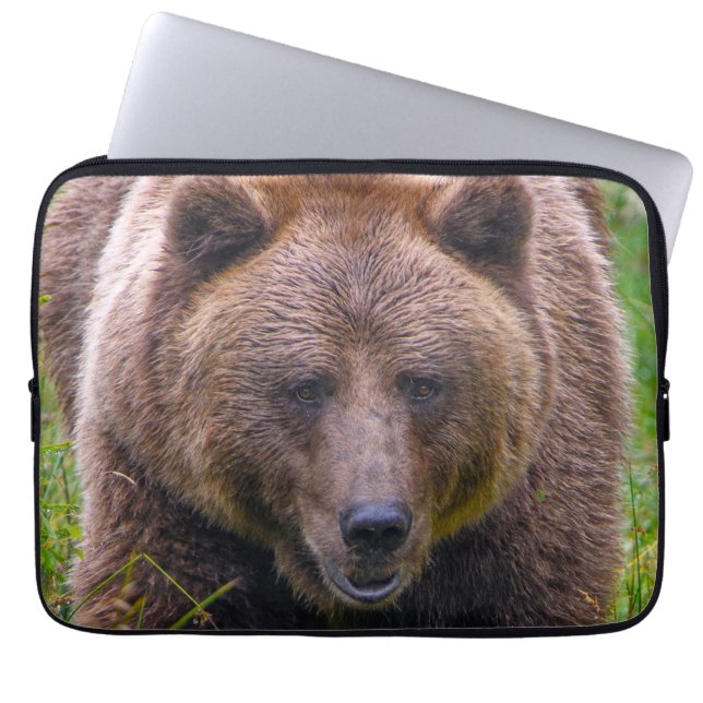 Brown Bear Laptop Sleeve (Front)