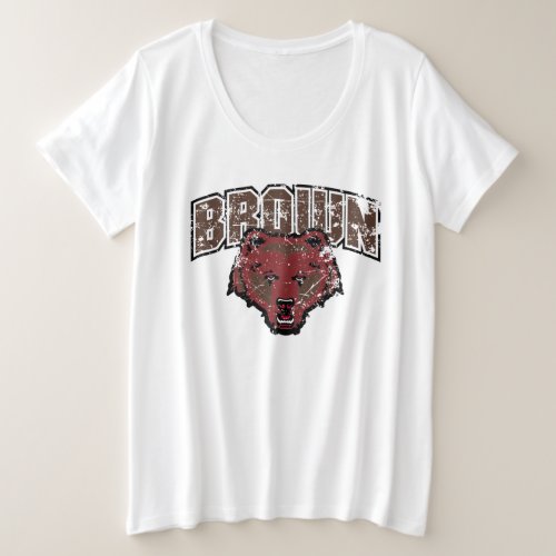 Brown Bear Logo Vintage Plus Size T_Shirt
