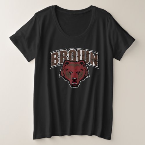 Brown Bear Logo Vintage Plus Size T_Shirt