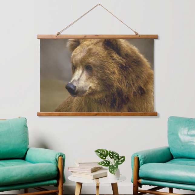 Brown Bear Lovers Hanging Tapestry (Living Room)
