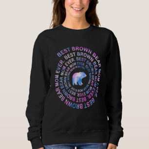 Brown bear Mom Spiral Tie Dye Mother s Day Sweatshirt