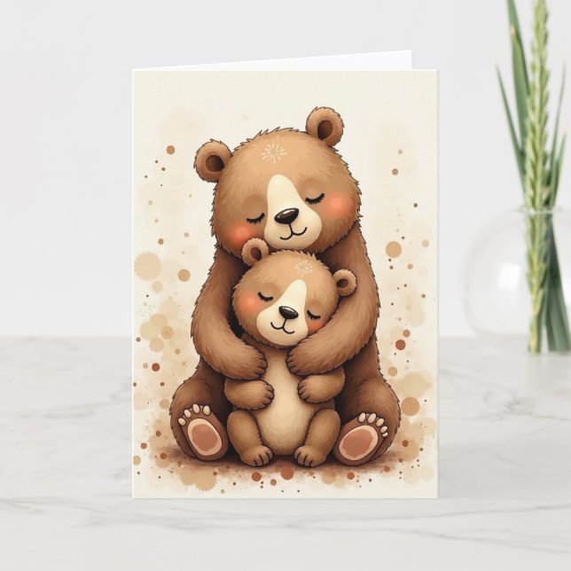 Brown Bear Mothers Day Love Card (Front)
