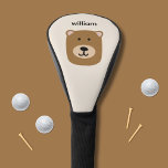 Brown Bear name Golf Head Cover