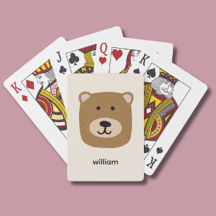 Brown Bear name Poker Cards