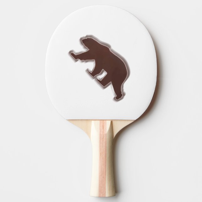 Brown Bear Ping-Pong Paddle (Front)