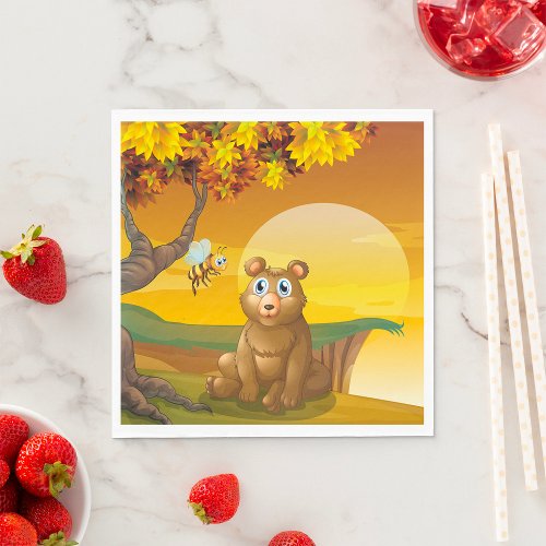 Brown Bear Sunset Napkins