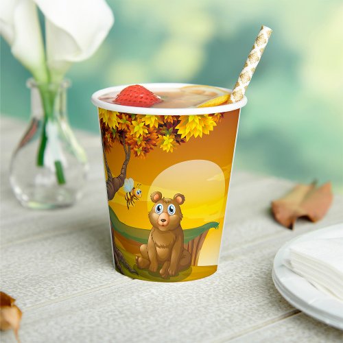Brown Bear Sunset Paper Cups