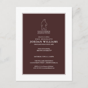 Brown Bear & Text Announcement Postcard