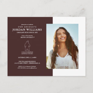 Brown Bear & Text Announcement Postcard