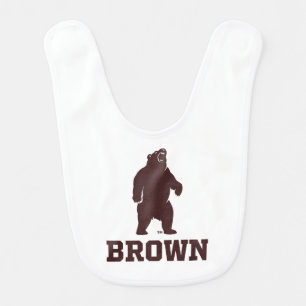 Brown Bear & Text Baby Bib