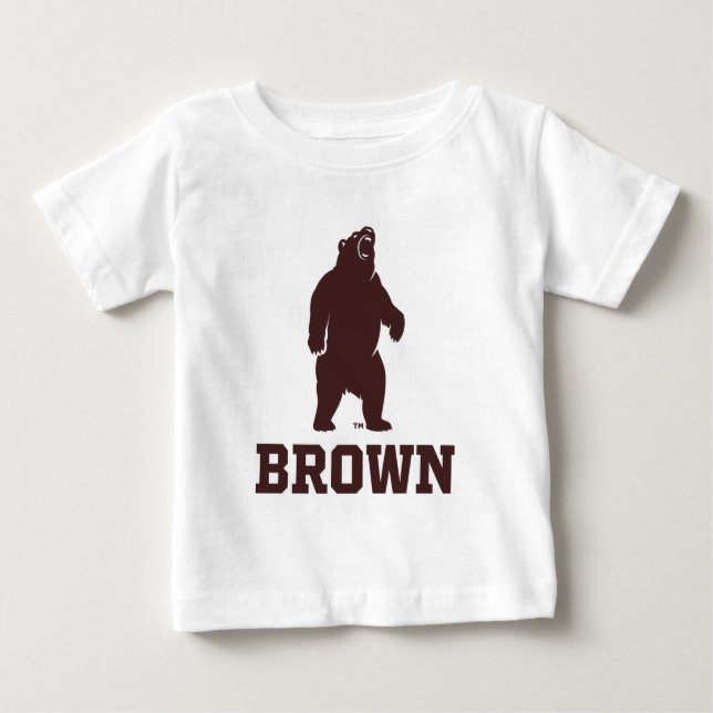 Brown Bear & Text Baby T-Shirt (Front)