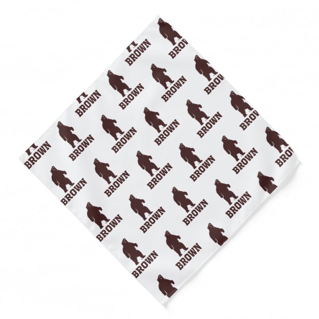 Brown Bear & Text Bandana (Front)