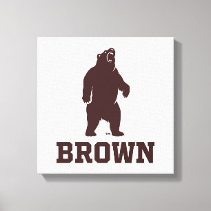 Brown Bear & Text Canvas Print