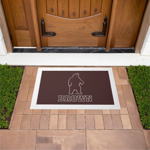 Brown Bear  Text Doormat