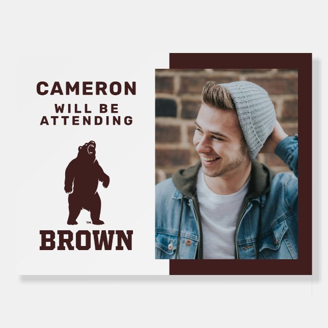 Brown Bear & Text Foam Board (Front)