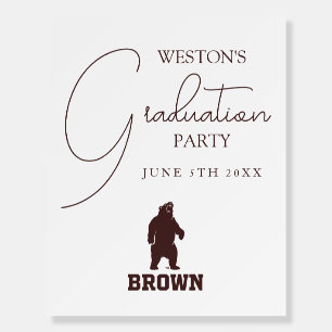 Brown Bear & Text Foam Board