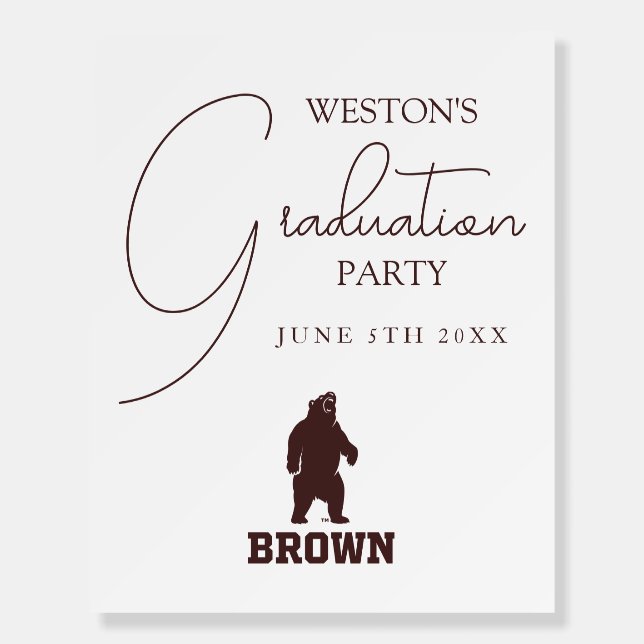 Brown Bear & Text Foam Board (Front)