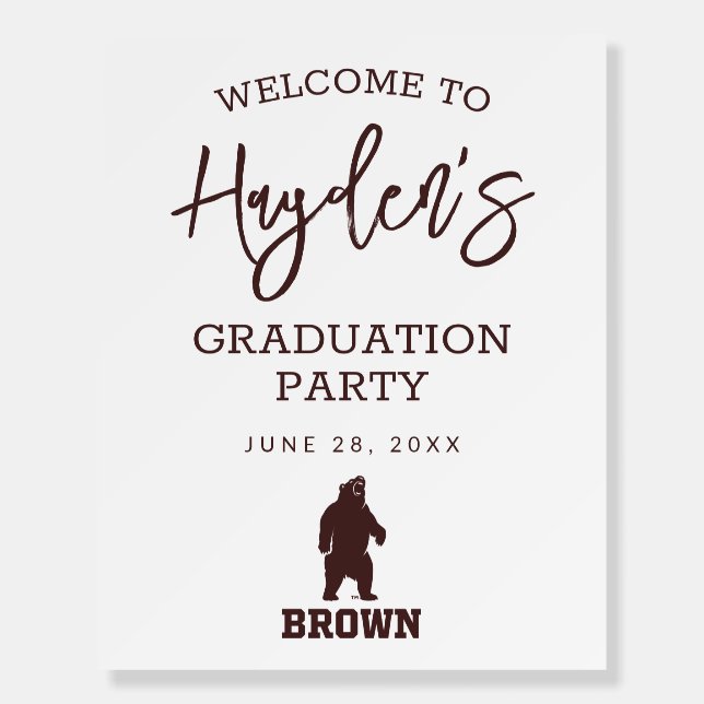 Brown Bear & Text Foam Board (Front)