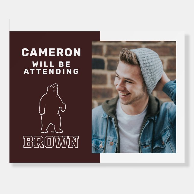 Brown Bear & Text Foam Board (Front)