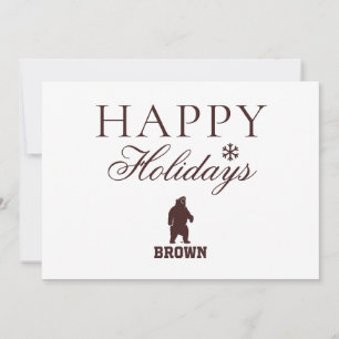 Brown Bear & Text Holiday Card