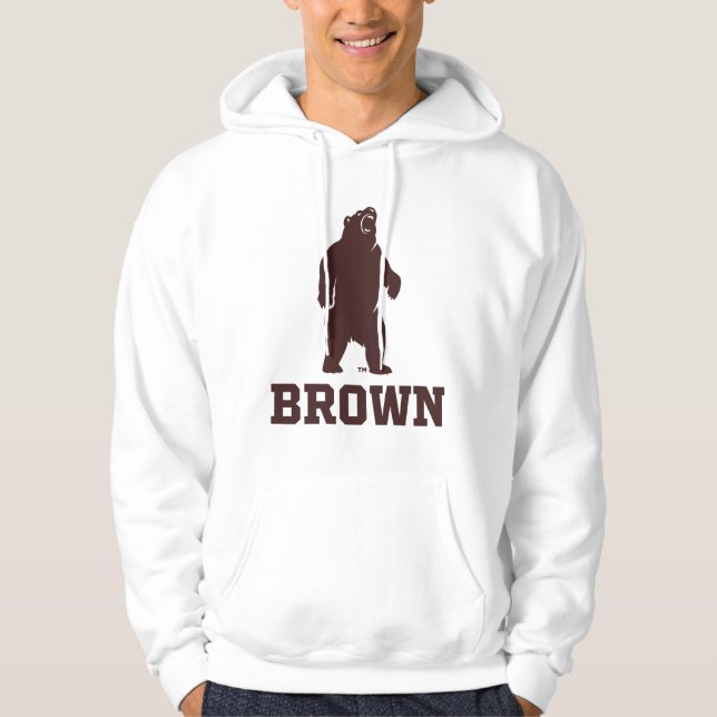 Brown Bear & Text Hoodie (Front)