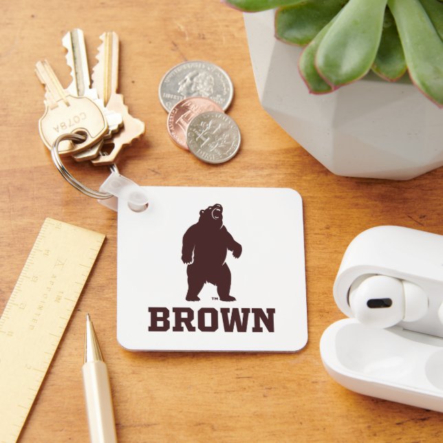 Brown Bear & Text Keychain (Desk)