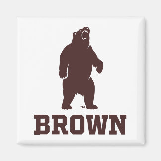 Brown Bear & Text Magnet