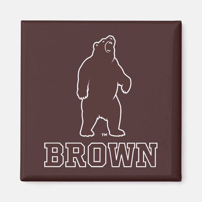 Brown Bear & Text Magnet (Front)