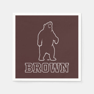 Brown Bear & Text Napkins