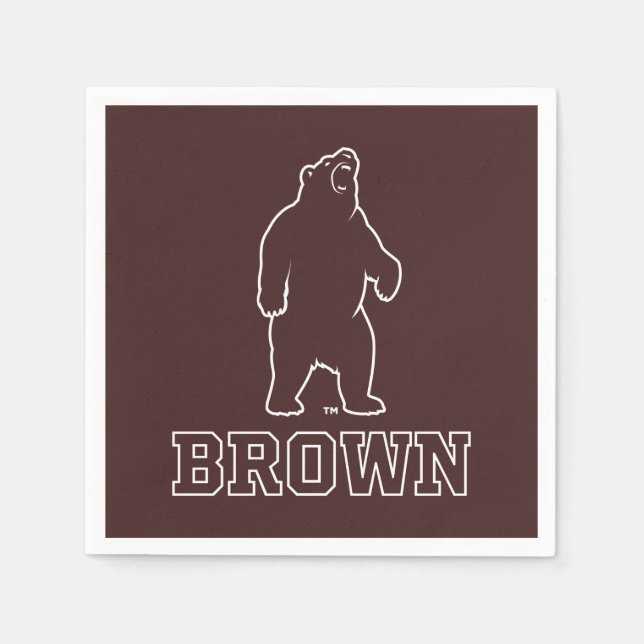 Brown Bear & Text Napkins (Front)