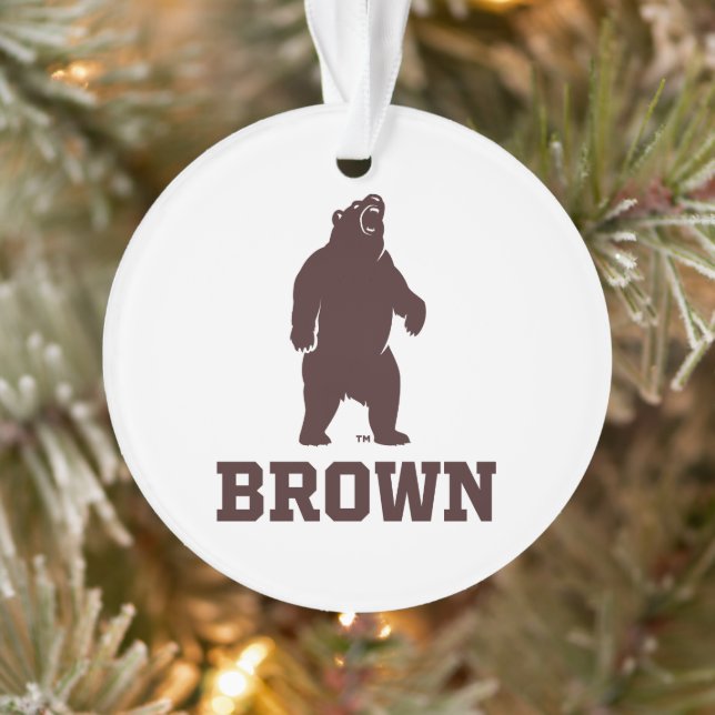 Brown Bear & Text Ornament (Tree)