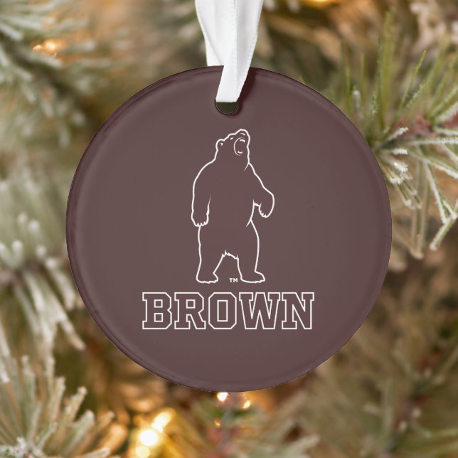 Brown Bear & Text Ornament (Tree)