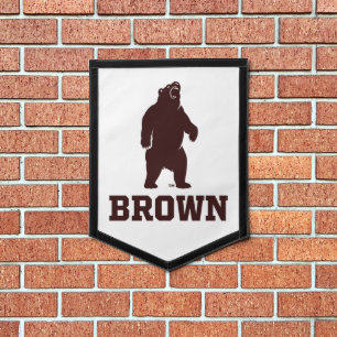 Brown Bear & Text Pennant