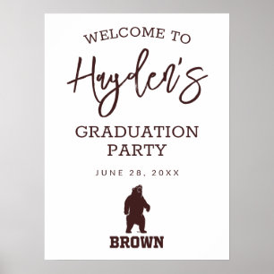 Brown Bear & Text Poster