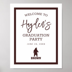 Brown Bear & Text Poster