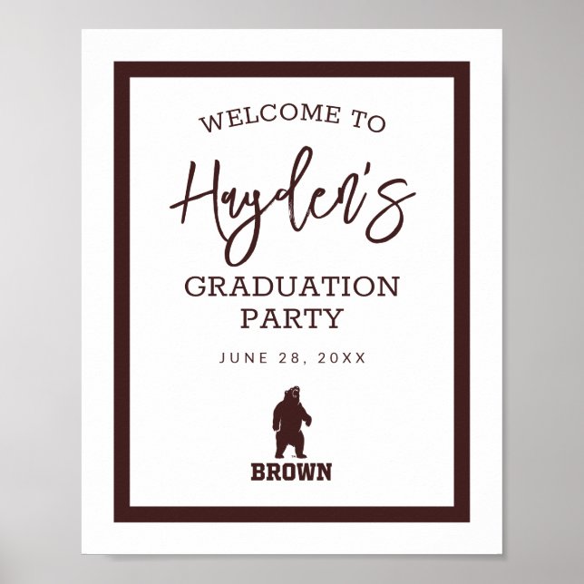 Brown Bear & Text Poster (Front)