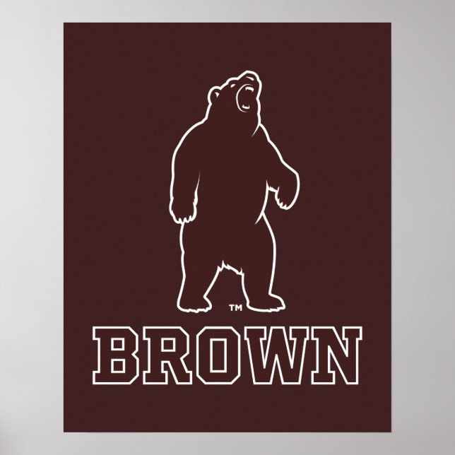 Brown Bear & Text Poster (Front)
