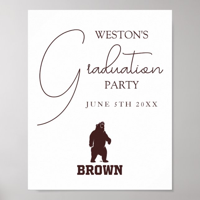 Brown Bear & Text Poster (Front)