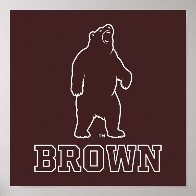 Brown Bear & Text Poster (Front)