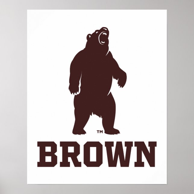 Brown Bear & Text Poster (Front)